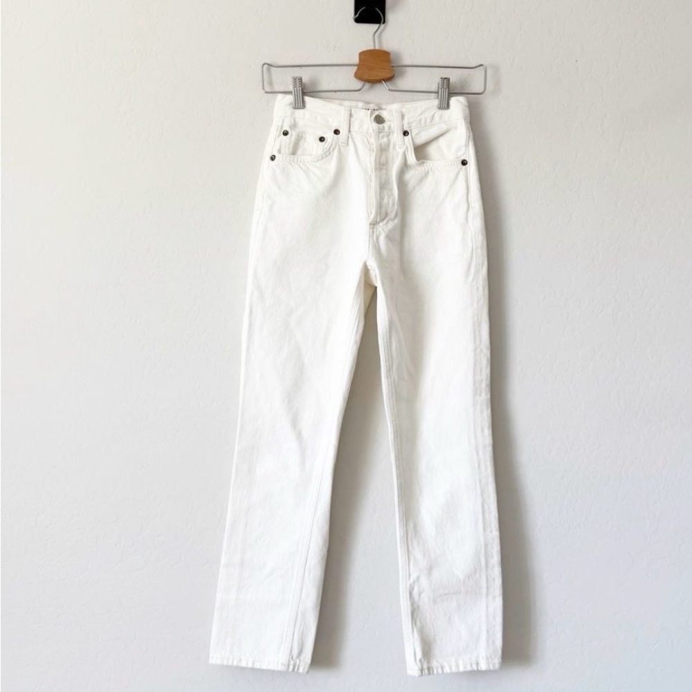 AGOLDE White High-Waisted Jeans